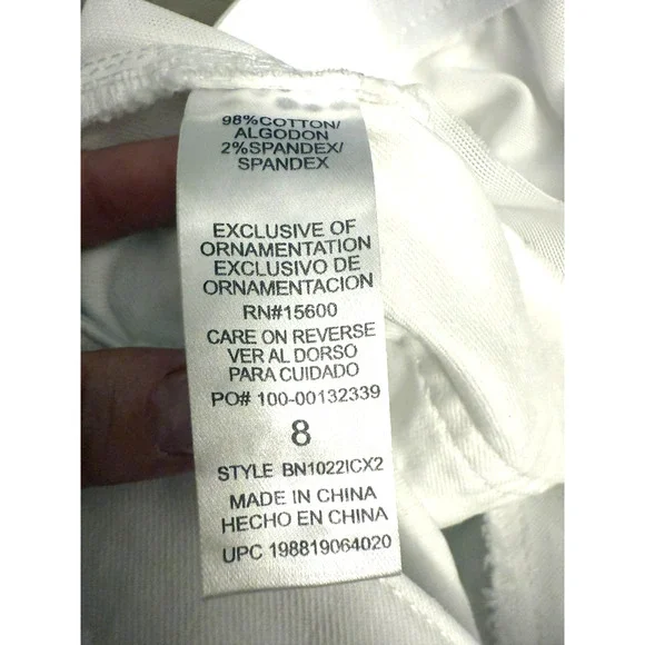 Democracy Jeans Womens Size 8 White Raw Hem Flared Ab Solution Technology - Picture 8 of 10